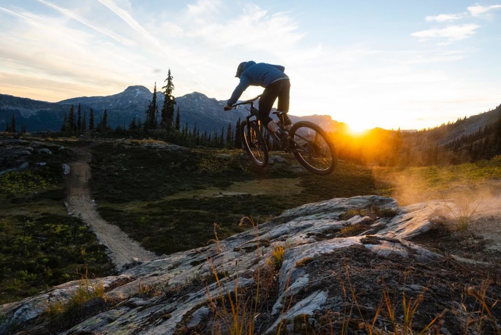 Mountain biking at Sol Mountain; photo courtesy of the Lodge